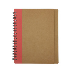 Blank notebook paper with ring spine on transparent background png file