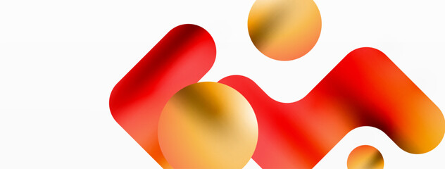 Serene Symmetry. Minimalist Lines and Circles Merge in a Tranquil Dance of Gradients, Shaping an Enchanting Abstract Backdrop of Elegance