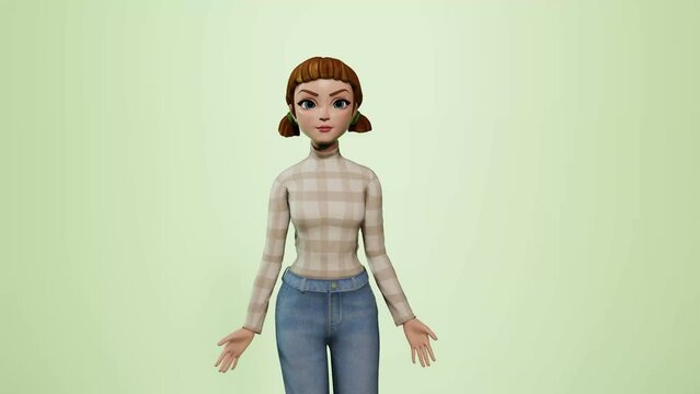 3D Animation: Angry Female Character