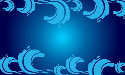 Roll wave illustration for background design vector