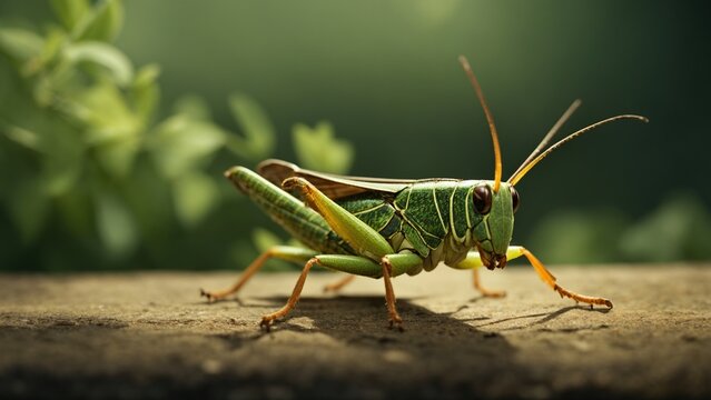 grasshopper on a leaf