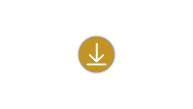 Download icon, flat download sign down arrow moving animation background. k1_1450
