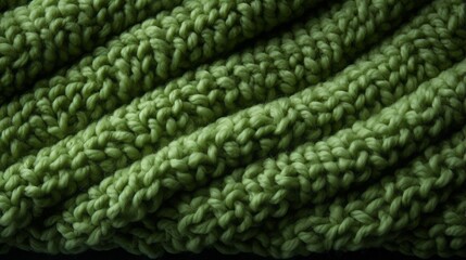 A vibrant green fabric, lovingly crafted from interwoven fibers, threads, and rope, radiates warmth and joy