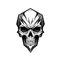 Abstract vector illustration of skull.