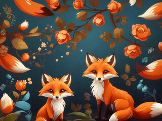 Beautiful fox background