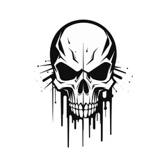 Abstract vector illustration of skull.