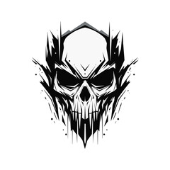 Abstract vector illustration of skull.