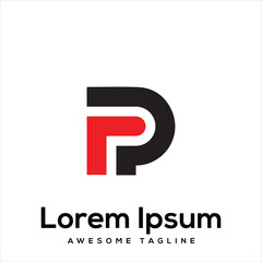 R letter logo design icon