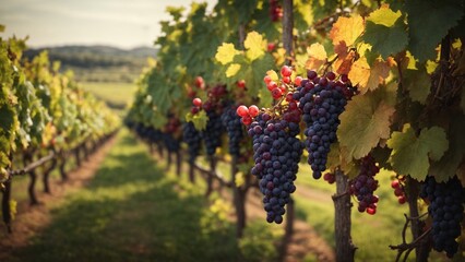 vineyard in autumn 