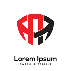 AHR letter logo design icon