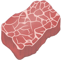 Meat Watercolor hand drawing  PNG paper texture
