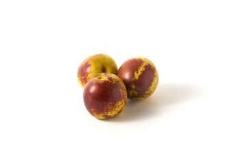 winter jujubes isolated on white background