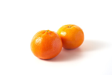 Close-up of orange against white background