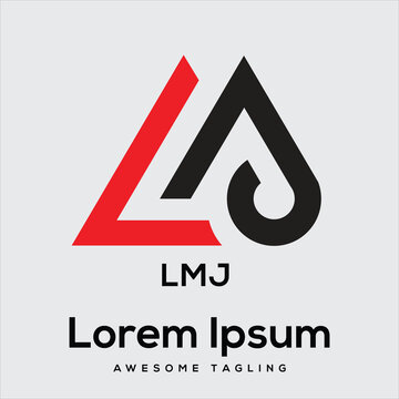 LMJ Letter Logo Design Free Icon