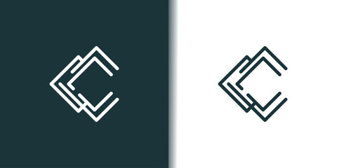 Letter C logo design element vector with modern concept