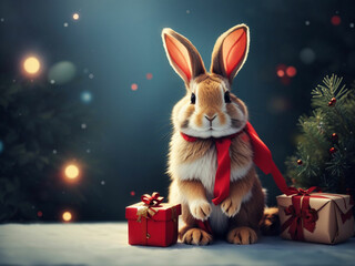 charistmas rabbit background