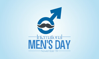 International Men's Day Concept with Wellness and Lifestyle observed on November 19. Vector template for background, banner, card, poster design.