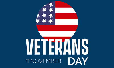 Veterans Day Tribute with American Flag and Saluting Soldier observed on November 11. Vector template for background, banner, card, poster design.