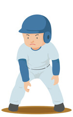 リードを取るランナー　野球