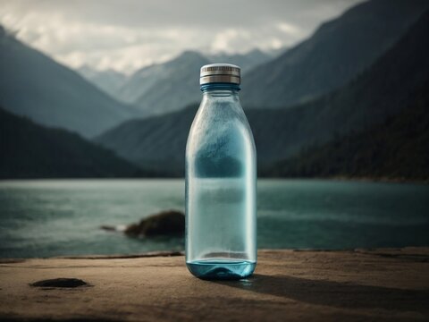 Water Bottle Mock-Up - Blank Label
