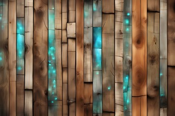 Captivating Colorful Wood Background Brimming With an Array of Artistic and Imaginative Concepts, AI Generated - obrazy, fototapety, plakaty