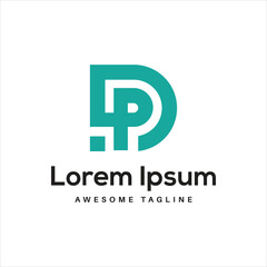 Obraz premium DP Letter Logo Design Free Icon