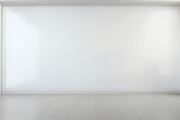 empty room with wall- A white wall, plain, blank, wall.