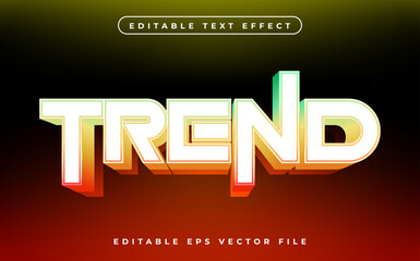 Trend text effect editable video cover and banner text style, 3d typography template