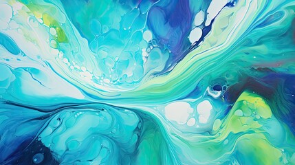 Abstract Fluid Art with Swirling Colors