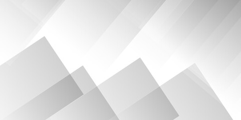 Fototapeta premium modern white and gray color technology concept geometric line vector background. Abstract white background with diamond and triangle shapes layered in modern abstract pattern design.