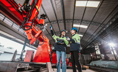 Robotic team boost software, machine, ensure efficiency. Troubleshooting, upgrade for optimal result