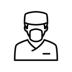 Doctor surgeon avatar vector icon