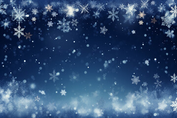 Fototapeta na wymiar Christmas Snowflake Sparkle Night