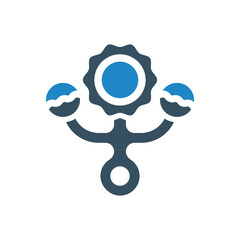 rattle, baby icon vector illustration