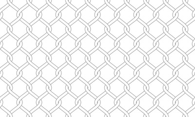 Grey outline fence seamless pattern. Vector Repeating Texture.