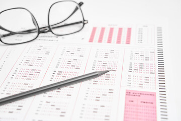  Multiple Choice Test Form and pencil 