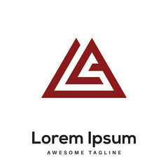 LA Letter Logo Design Free Icon