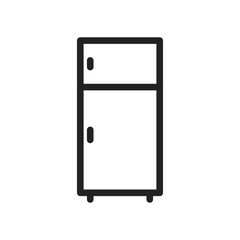 Refrigerator icon outline style vector