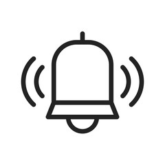 Alarm icon outline style vector