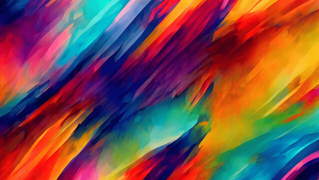 Abstract multicolored background with a pattern of lines and waves.