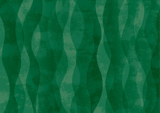 深緑の波縞模様グランジ背景