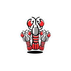 Lobster svg vector in red