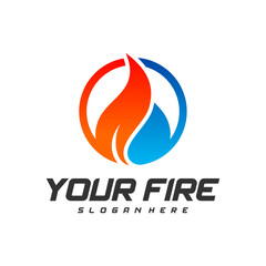 Modern fire logo concept or icon design. Vector illustration