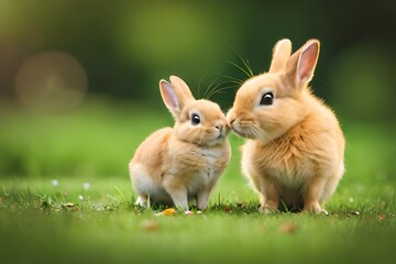 rabbit on grass