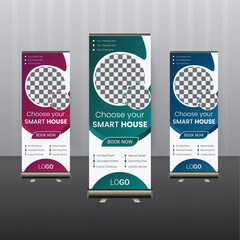 home roll up banner design