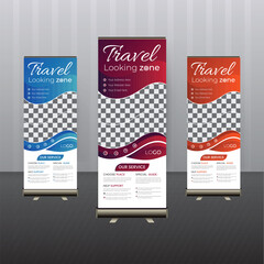 travel roll up banner design