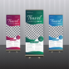 travel roll up banner design