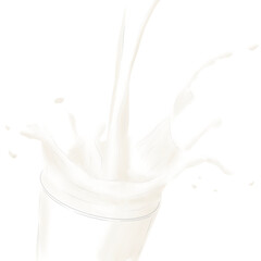 pouring milk into a glass