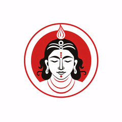 Simple Lord Muruga logo, spiritual and symbolic