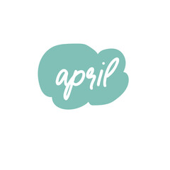 Cute Month and Day lettering Pastel color Sticker